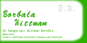 borbala wittman business card