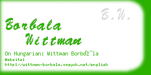 borbala wittman business card